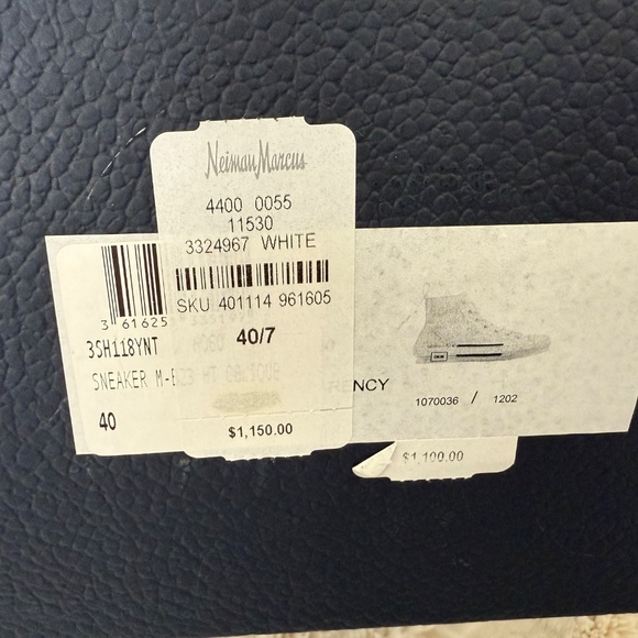 Dior Cream High-Top Sneakers - Picture 7 of 9